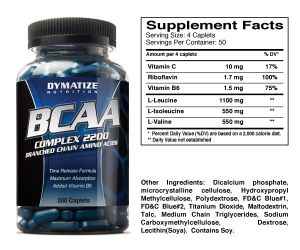 Аминокислоты Dymatize Nutrition BCAA Complex 2200 400 таблеток