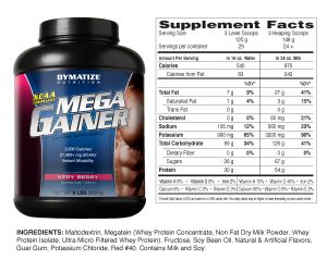 Гейнер Dymatize Nutrition Mega Gainer NCAA 3600 г