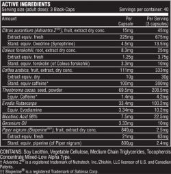 Жиросжигатель Nutrex Research Lipo 6 Black (Липо 6 Блэк) 120 капсул