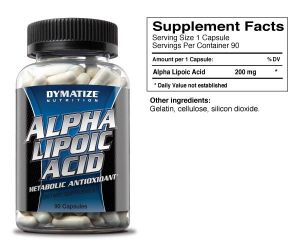 Антиоксидант Dymatize Nutrition Alpha Lipoic Acid 90 капсул