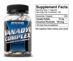 Микроминералы Dymatize Nutrition Vanadil Complex 120 капсул
