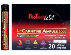 Жиросжигатель BioTech L-Carnitine ampule 2000 20 ампул по 25 мл