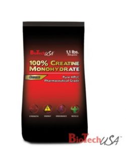 Креатин моногидрат Biotech 100% Creatine Monohydrate в пакете 0,5 кг