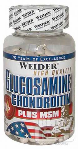 Для суставов и связок Weider Glucosamine & Chondroitin + MSM 120 капсул