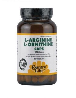 Аминокислоты Country Life L-Arginine L-Ornithine 90 капсул