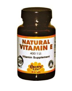Витамины и минералы Country Life Natural Vitamin E 60 капсул