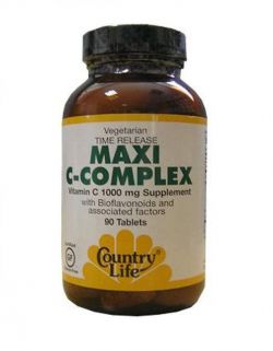 Витамины и минералы Country Life Maxi C-Complex 90 таблеток