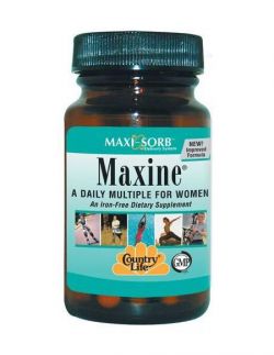 Витамины и минералы Country Life Maxine Iron-free 120 капсул