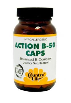 Витамины и минералы Country Life Action B-50 100 капсул