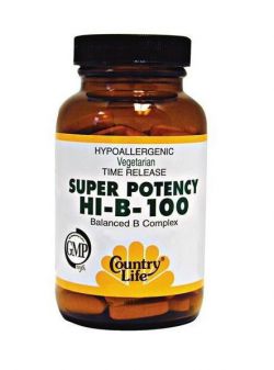 Витамины и минералы Country Life Super Potency Hi-B-100 50 таблеток
