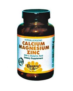Витамины и минералы Country Life Calcium Magnesium Zinc 100 таблеток