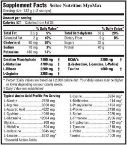 Гейнер Scitec Nutrition Myo Max 1320 грамм