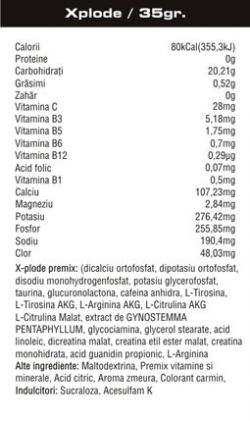 Предтренировочный препарат Pro Nutrition X-Plode 1400 грамм