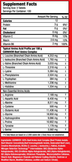 MuscleMeds Carnivor Beef Aminos 300 таб