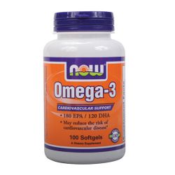Рыбий жир NOW Omega-3 100 гелевых капсул