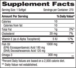 Рыбий жир Betancourt Nutrition Omega-3 270 гелькапсул