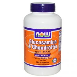 Для защиты суставов и связок NOW Glucosamine Chondroitin with MSM 180 капсул