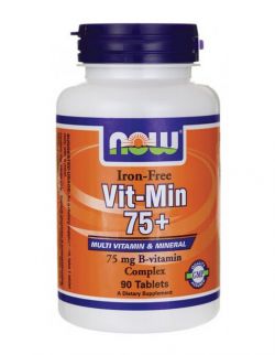 Витамины и минералы NOW Vit-Min 75+ iron-free 90 таблеток