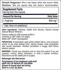 Аргинин GNC L-Arginine 500 90 капсул