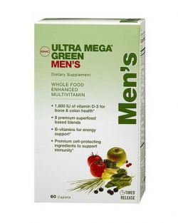 Витамины и минералы GNC Ultra Mega Green Mens 60 таблеток