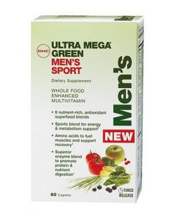 Витамины и минералы GNC Ultra Mega Green Mens Sport 60 таблеток