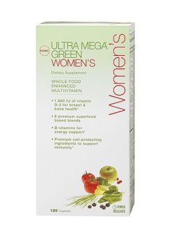 Витамины и минералы GNC Ultra Mega Green Womens 120 таблеток
