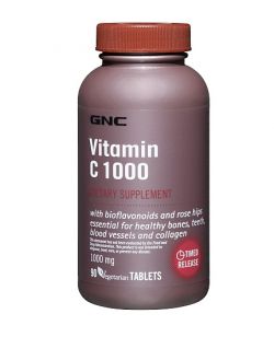 Витамины и минералы GNC Vit C 1000 Time Release 90 таблеток