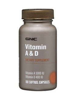Витамины и минералы GNC Vitamin A & D-3 100 капсул