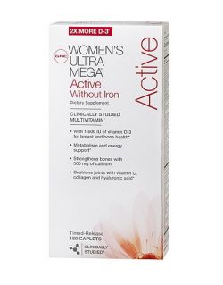 Витамины и минералы GNC Womens Ultra Mega Active (Without Iron) 180 таблеток