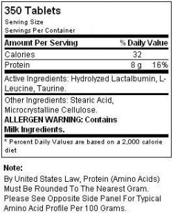 Состав Аминокислоты Gaspari Nutrition Amino Max 8000 350 таблеток