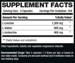 Состав Аминокислоты Betancourt Nutrition BCAA 2:1:1 300 капсул