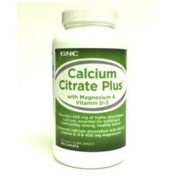 GNC Calcium Citrate Plus with Vitamin D-3 180 кап