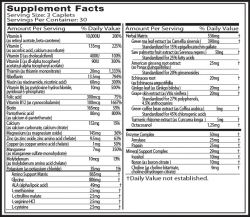 состав MuscleTech Platinum Multi Vitamin 90 кап