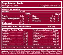 состав Аминокислоты Scitec Beef Aminos 200 таблеток