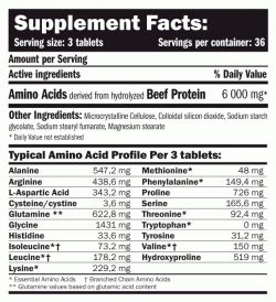 состав Аминокислоты Amix Beef Amino 250 таблеток