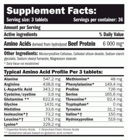 состав Аминокислоты Amix Beef Amino 250 таблеток