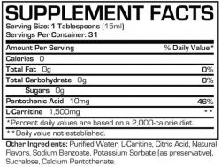 состав Жиросжигатель ProSupps L-Carnitine 1500 473 мл