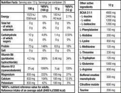 состав Аминокислоты BioTech Amino Essentials 300 грамм