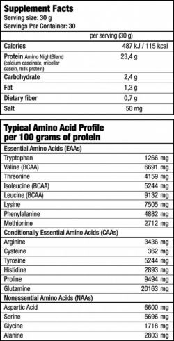 состав Казеиновый протеин BioTech Casein Fusion 908 грамм