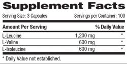 состав Аминокислоты Vision Nutrition BCAA 2:1:1 Large Caps 300 капсул