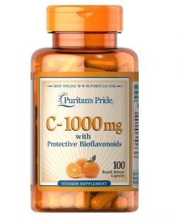 Витамины с биофлаваноидами Puritan"s Pride Vitamin C-1000 mg with Bioflavonoids 100 капсул