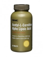 Жиросжигатель GNC Acetyl-L-Carnitine Alpha-Lipoic Acid 60 таблеток